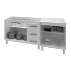 Armário Cozinha Gabinete Pia De 120 Cm Bianca Com Balcão Mult