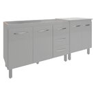 Armário Cozinha Gabinete Pia De 120 Cm Bruna E Balcão Jane Pa