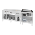 Armário Cozinha Gabinete Pia De 140 Cm Camile Com Balcão Cook