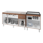 Armário Cozinha Gabinete Pia De 140 Cm Camile Com Balcão Cook