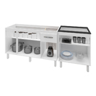 Armário Cozinha Gabinete Pia De 140 Cm Camile Com Balcão Cook