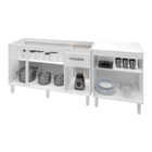 Armário Cozinha Gabinete Pia De 140 Cm Camile Com Balcão Mult