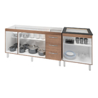 Armário Cozinha Gabinete Pia De 140 Cm Carina Com Balcão Cook