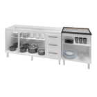 Armário Cozinha Gabinete Pia De 150 Cm Diana Com Balcão Cookt