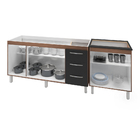 Armário Cozinha Gabinete Pia De 150 Cm Diana Com Balcão Cookt