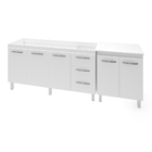 Armário Cozinha Gabinete Pia De 150 Cm Diana Com Balcão Multi