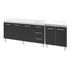 Armário Cozinha Gabinete Pia De 150 Cm Diana Com Balcão Multi