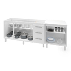 Armário Cozinha Gabinete Pia De 160 Cm Emily Com Balcão Multi