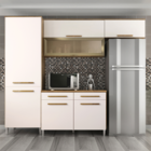 Armário Cozinha Girassol 7 Portas 2 gavetas Pés Reguláveis