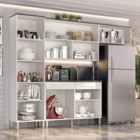 Armário Cozinha Girassol 7 Portas 2gav Pés Reguláveis