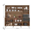 Armário Cozinha Ibiza Grafite Completo 8 Portas