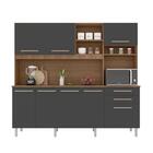 Armário Cozinha Ibiza Grafite Completo 8 Portas