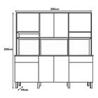 Armário Cozinha Ímola 8 Portas E 2 Gavetas Sallêto