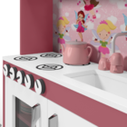 Armário Cozinha Infantil Lux Branco Rosa