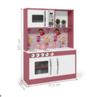 Armário Cozinha Infantil Lux Branco Rosa