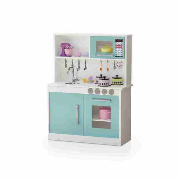 Armário Cozinha Infantil Princesinha Com Fogão Menta Mc Barre