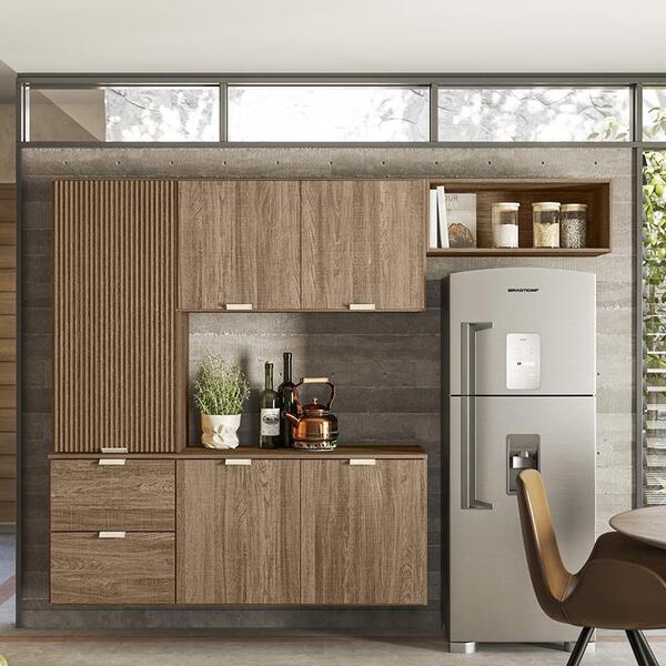 Armario Cozinha Ivete 5 Portas E 2 Gavetas