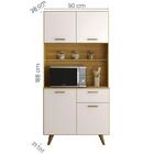 Armario Cozinha Izis Com 4 Portas E 1 Gaveta