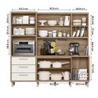 Armario Cozinha Leona 7 Portas E 3 Gavetas