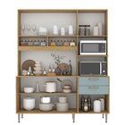 Armário Cozinha Luna 170 Cm De Largura Forno E Micro Luna Grey