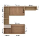 Armario Cozinha Mel 163 Cm Com 5 Portas E 1 Gaveta