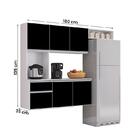 Armario Cozinha Mel 180 Cm Com 6 Portas E 1 Gaveta Damasco/pr