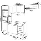 Armario Cozinha Modulada 257cm 4 Peças Marh Mobbs