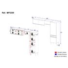 Armário Cozinha Modulada Compacta Com Vidros 252cm 3 Peças Ve