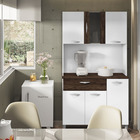 Armário Cozinha Pan Compacta Branco/white/cp Petróleo 6 Porta