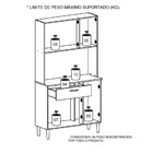 Armário Cozinha Pan Compacta Branco/white/cp Petróleo 6 Porta