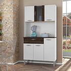 Armário Cozinha Pan Compacta Branco/white/cp Petróleo 6 Porta