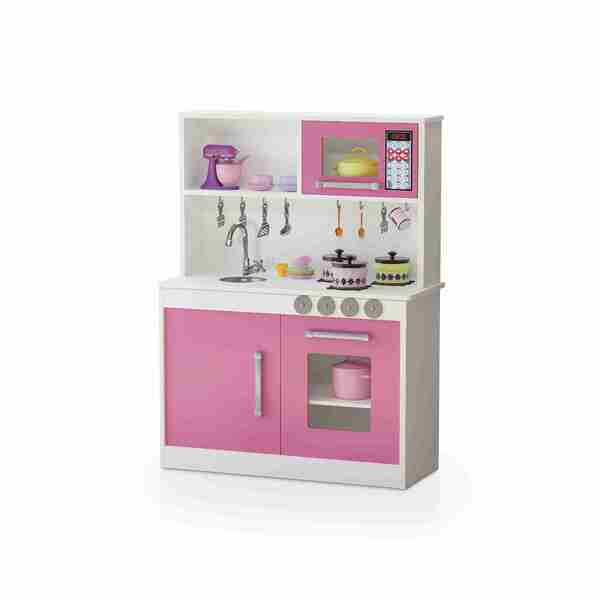 Armário Cozinha Princesinha Com Pia E Torneira Rosa Mc Barreto