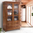 Armário Cozinha Rústico Madeira Maciça 2 Portas Shop Jm