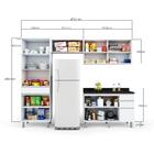 Armário Cozinha Top Class 4 Peças Com Balcão Branco Branco