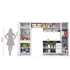 Armário Cozinha Top Class 5 Peças Branco / Grafite Branco