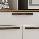 Armário Cozinha Turim 6 Portas Sallêto Carvalho Grafite