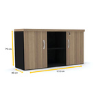 Armário Credenza 2 Portas Pandin Pe40 - Naturalle