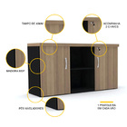 Armário Credenza 2 Portas Pandin Pe40 - Naturalle