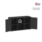 Armário Credenza 2 Portas Pivotante Cred Preto
