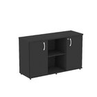 Armário Credenza 2 Portas Pivotante Cred Preto