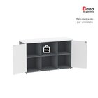 Armário Credenza 2 Portas Pivotante P25 Grafito/branco