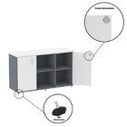 Armário Credenza 2 Portas Pivotante P25 Grafito/branco