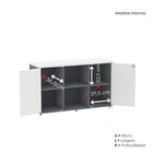 Armário Credenza 2 Portas Pivotante P25 Grafito/branco