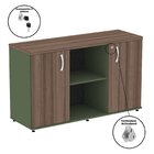 Armário Credenza 2 Portas Pivotante P25 Salvia/walnut