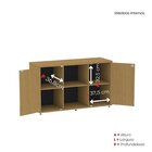 Armário Credenza 2 Portas Pivotante P25 Samba