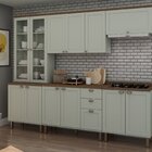 Armário Cristaleira Com 2 Portas De Vidro E Balcão Com 2 Port