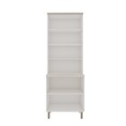 Armário Cristaleira Com 2 Portas De Vidro E Balcão Com 2 Port