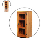 Armário Cristaleira Com Adega Madeira Maciça Natural