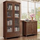 Armario Cristaleira E Balcao 2 Portas Madeira Maciça Milani S