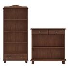 Armario Cristaleira E Balcao 2 Portas Madeira Maciça Milani S